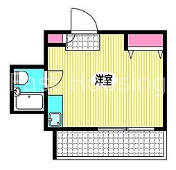 ヴィヴレコート ワンルームの間取図画像
