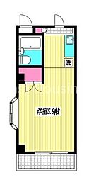 ヴィラモノエ ワンルームの間取図画像
