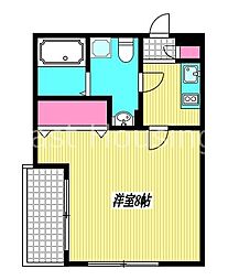 ピアコートTM鷺宮弐番館 1Kの間取図画像