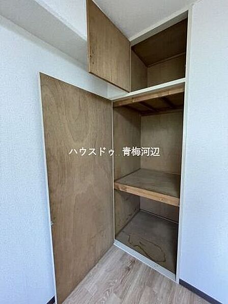 5.2帖洋室収納:奥行きがあるので、収納グッズを使えば空間を有効活用でき、たくさん収納することができます。お洋服もたくさん収納できそうです。