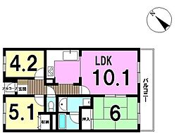 シティホームズ青梅宮の平 3LDKの間取図画像