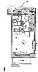 ルーブル南品川 1Kの間取図画像
