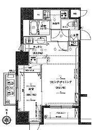 ハーモニーレジデンス両国テラス 1LDKの間取図画像