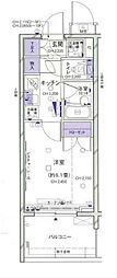 パレステュディオ芝浦シティ 1Kの間取図画像