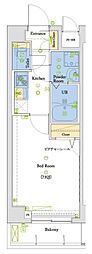 ヴォーガコルテ本所吾妻橋 1Kの間取図画像