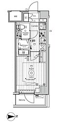 ヴォーガコルテ西川口ステーションスクエア 1Kの間取図画像