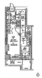 パレステュディオ上池台 1Kの間取図画像