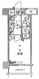 スカイコート都立大学3 1Kの間取図画像