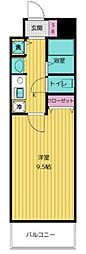 ルシェール西葛西 1Kの間取図画像