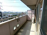 陽当り良好のバルコニー