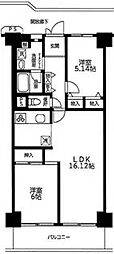 コンドミニアム葛西 2LDKの間取図画像