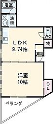 プランドール 1LDKの間取図画像