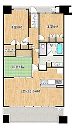 サーパスつくば研究学園 3LDKの間取図画像