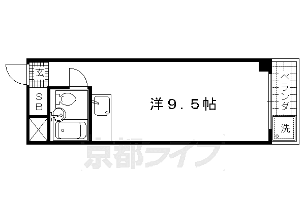 馨 206｜京都府京都市北区上賀茂中大路町(賃貸マンション1R・2階・21.75㎡)の写真 その2