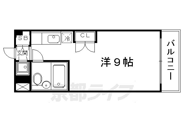 ノースコート北大路 402｜京都府京都市北区小山上初音町(賃貸マンション1K・4階・24.00㎡)の写真 その2