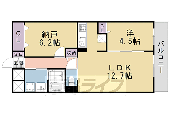 京都府京都市中京区麩屋町通押小路下る上白山町(賃貸マンション1SLDK・3階・55.26㎡)の写真 その2