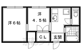 京都府京都市左京区吉田下大路町（賃貸マンション2K・1階・29.16㎡） その2