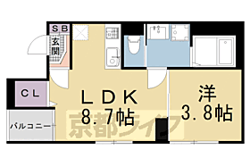 京都府京都市中京区西ノ京壺ノ内町（賃貸アパート1LDK・3階・30.08㎡） その2