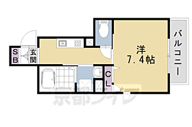 シャーメゾンきぬかけ 102 ｜ 京都府京都市北区平野上柳町（賃貸アパート1K・1階・27.01㎡） その2