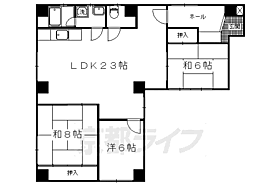 ＨＯＵＳＥ　665 103 ｜ 京都府京都市上京区寺町広小路上ル染殿町（賃貸マンション3LDK・1階・97.00㎡） その2