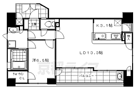 京都府京都市中京区東洞院通六角上る三文字町（賃貸マンション1LDK・2階・54.59㎡） その2