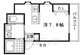 京都府京都市左京区一乗寺宮ノ東町（賃貸アパート1R・1階・22.00㎡） その2