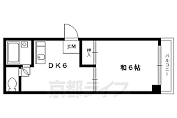 ラ・ヴァリエ 5階1DKの間取り
