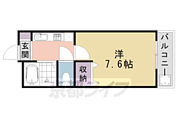 グランドアベニュー 2階1Kの間取り