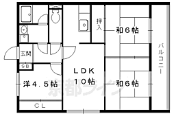 叡山電鉄叡山本線 一乗寺駅 徒歩5分の賃貸マンション 2階3LDKの間取り