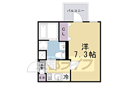 Ｄ．Ｃｌａｒｅｓｔ　ＣＲＥＳＴ　ＴＡＰＰ　二条 503 5階1Kの間取り