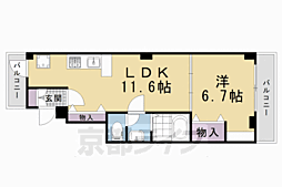 マスターリンクビル 1LDKの間取図画像