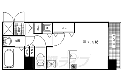 プレサンス京都四条堀川 ワンルームの間取図画像