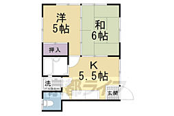 マンション丸高 2DKの間取図画像