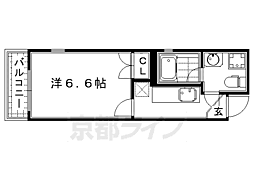 ドーリアKYOTO大宮 1Kの間取図画像