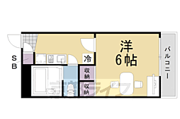 レオパレス嵐山2 1Kの間取図画像