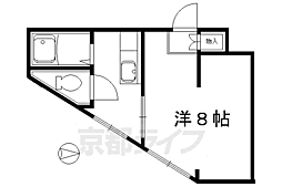 ジュネス東條 1Kの間取図画像