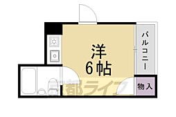 グッピーハイム ワンルームの間取図画像