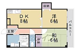 リベラシオン稲荷 2LDKの間取図画像