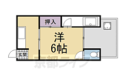 長束荘 1Kの間取図画像