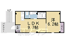 SJS浜大津 1LDKの間取図画像