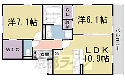 フェリーチェファミリアB 2LDKの間取図画像