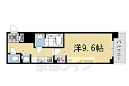 プレサンス京都四条大宮 1Kの間取図画像