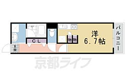 ドミール神足 1Kの間取図画像