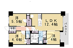 ファインレジデンス京都五条通 3LDKの間取図画像
