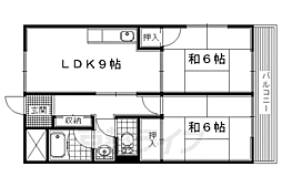 トモエマンション 2LDKの間取図画像