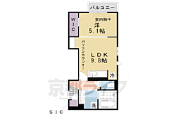 D-ROOM松尾鈴川 1LDKの間取図画像