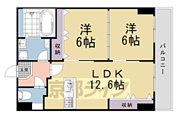 SAKIZOVilla烏丸四条 2LDKの間取図画像