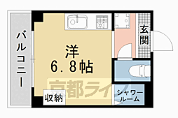 エスポワール里西 ワンルームの間取図画像