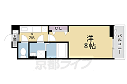 ヒカルサ枚方村野高見台 1Kの間取図画像