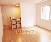 ちょっとした収納棚がお洒落です。